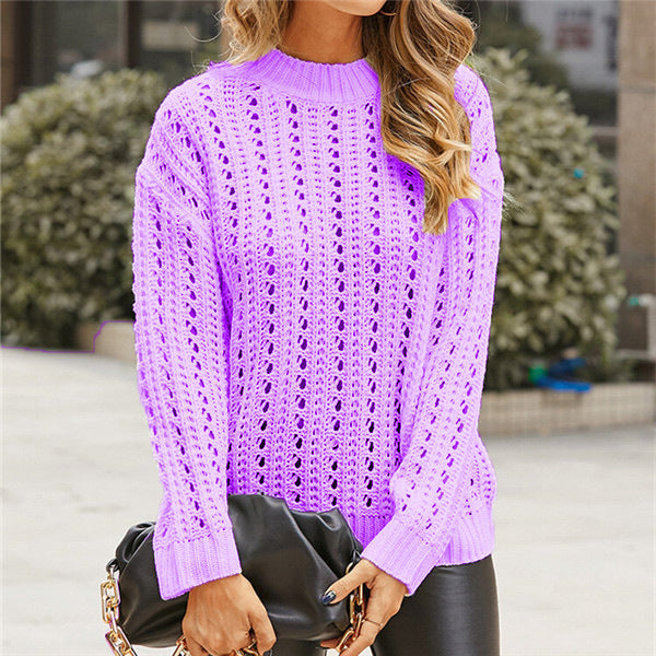 IvyShape | Urban Knit Pullover Long Sleeve Sweater