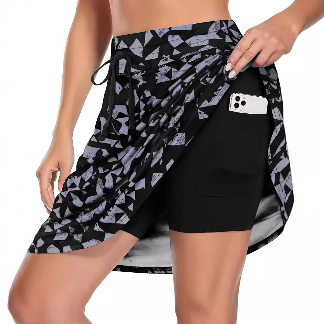 Women's sports skirt with inner compression shorts Ivyshape