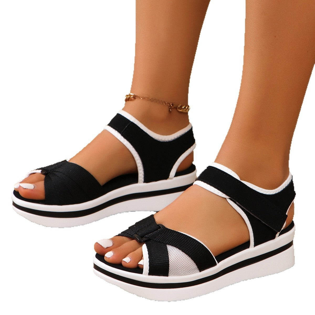 Women Stylish Wedge Slides Sandals Ivyshape
