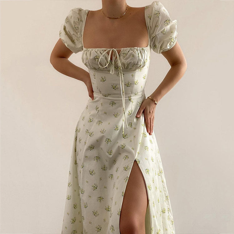 Women's Off-Shoulder Floral Pattern Maxi Dress Ivyshape