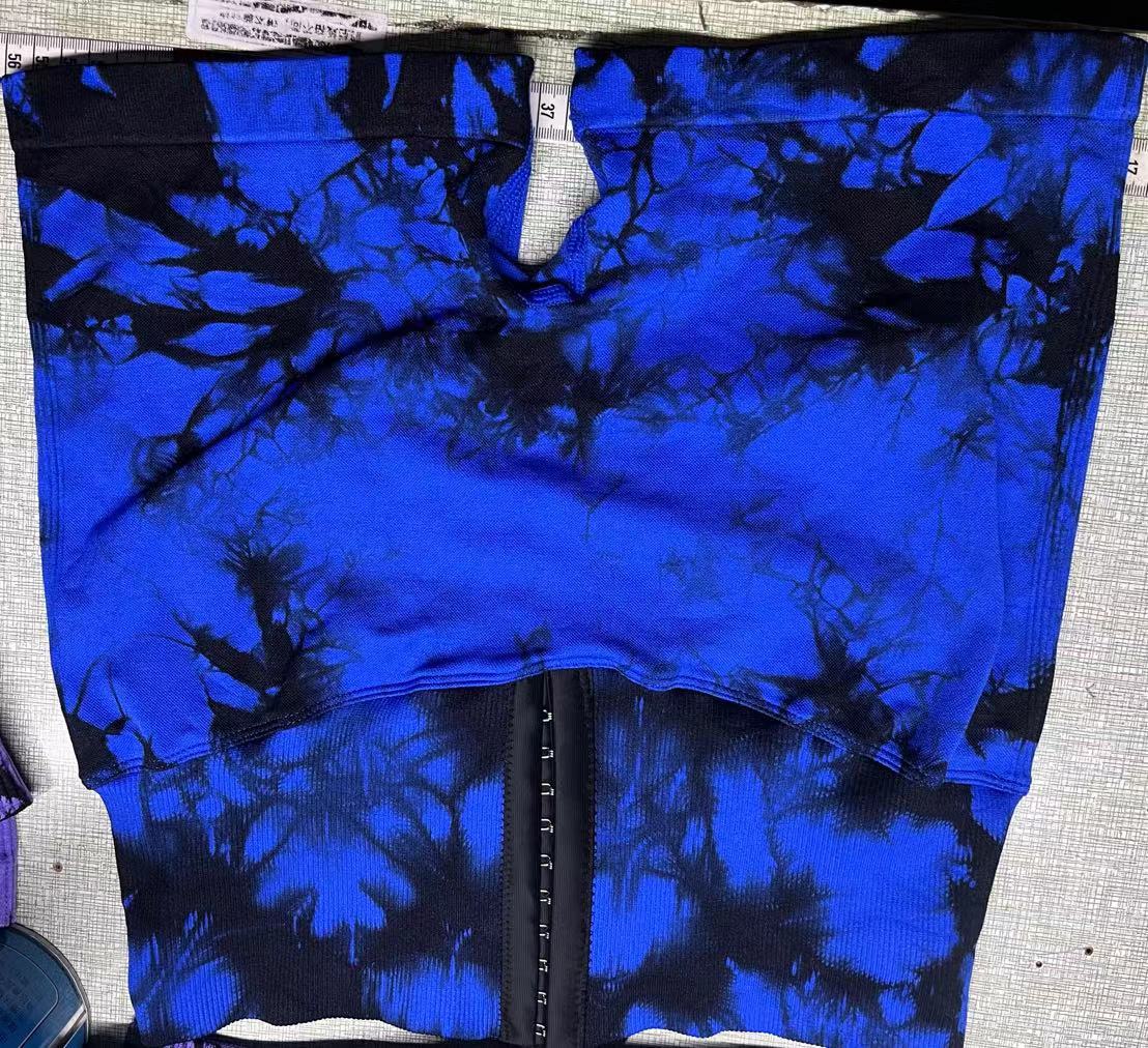 Women's Fashion Bike Shorts with Adjustable Waistband and Unique Tie-Dye Design Ivyshape