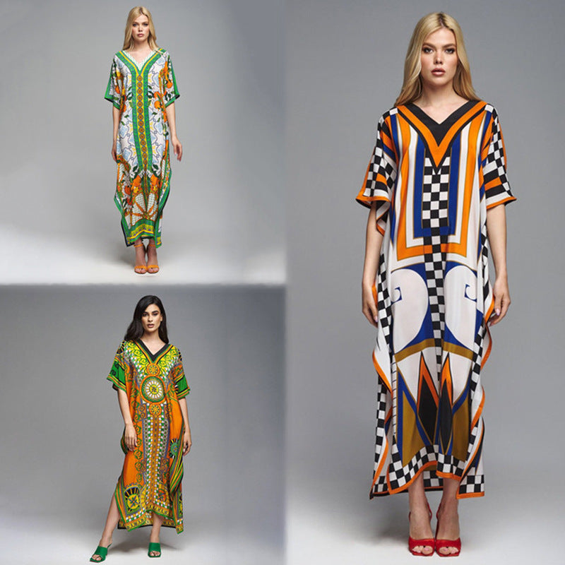 Women's Kaftan with intricate pattern and fresh design Ivyshape