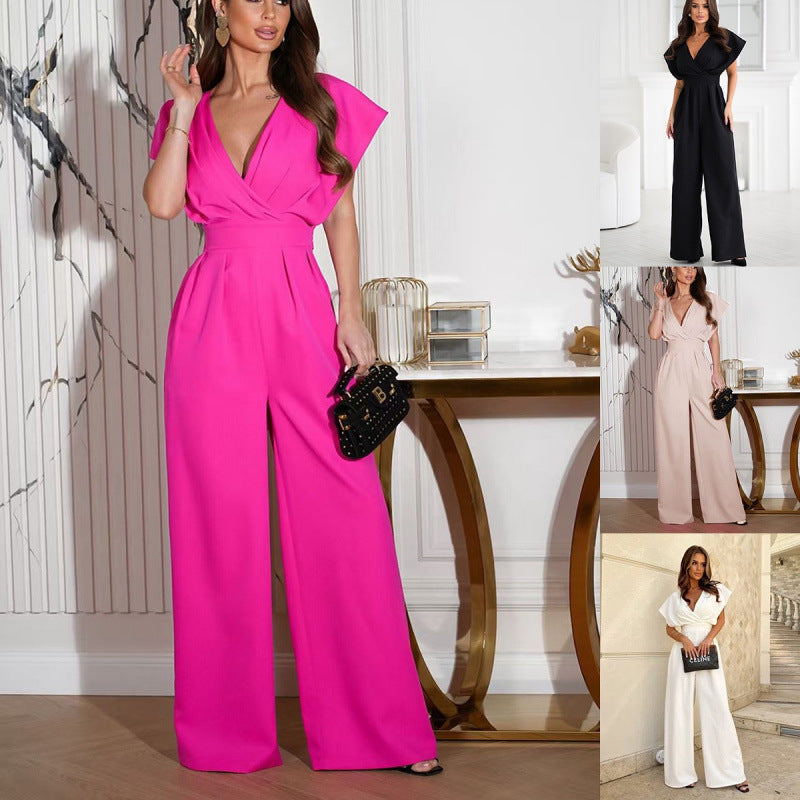 Women Elegant Wide-Leg Jumpsuit Ivyshape 1751425707