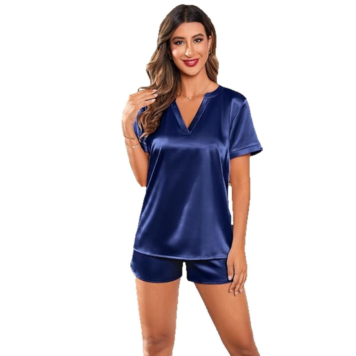 IvyShape | Thin Solid Color Elastic Pajamas Set