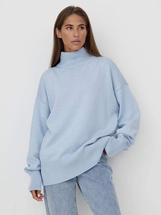 Ivyshape | V-Neck Long Sleeves Loose Sweater