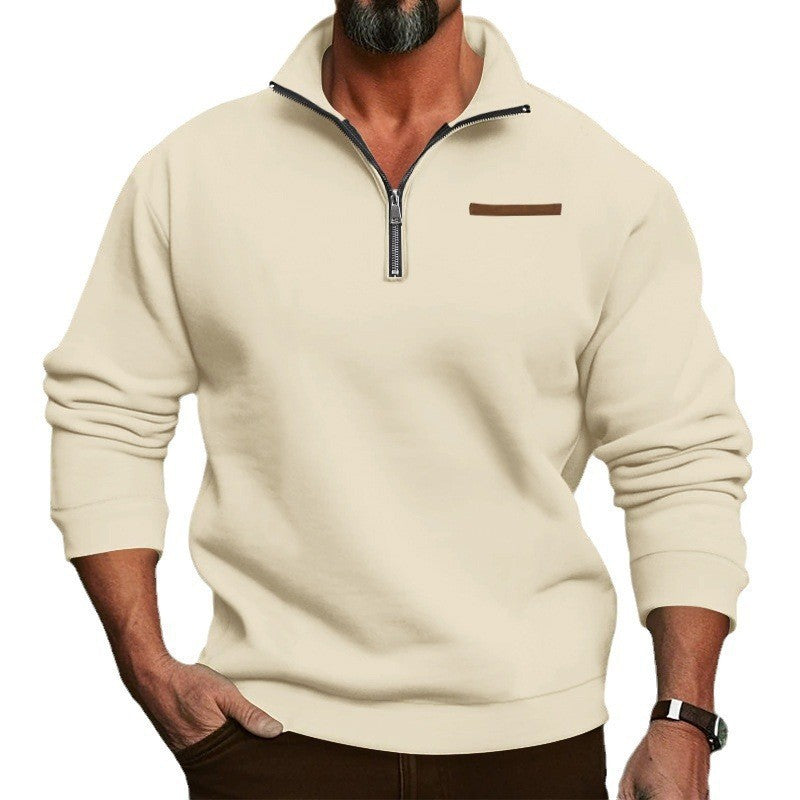 Men's hoodie with half zipper and comfortable fit Ivyshape