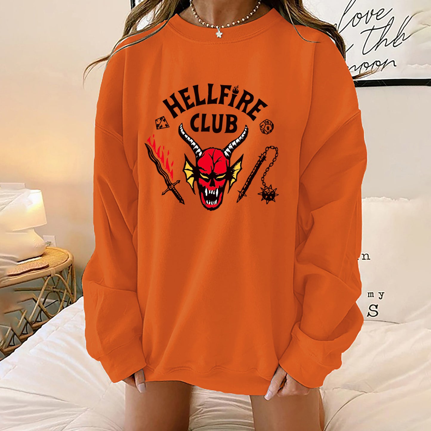 Women's sweatshirt with iconic fantasy motif and oversized cut Ivyshape
