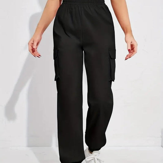 Ivyshape | Workwear Loose High Belt Pockets