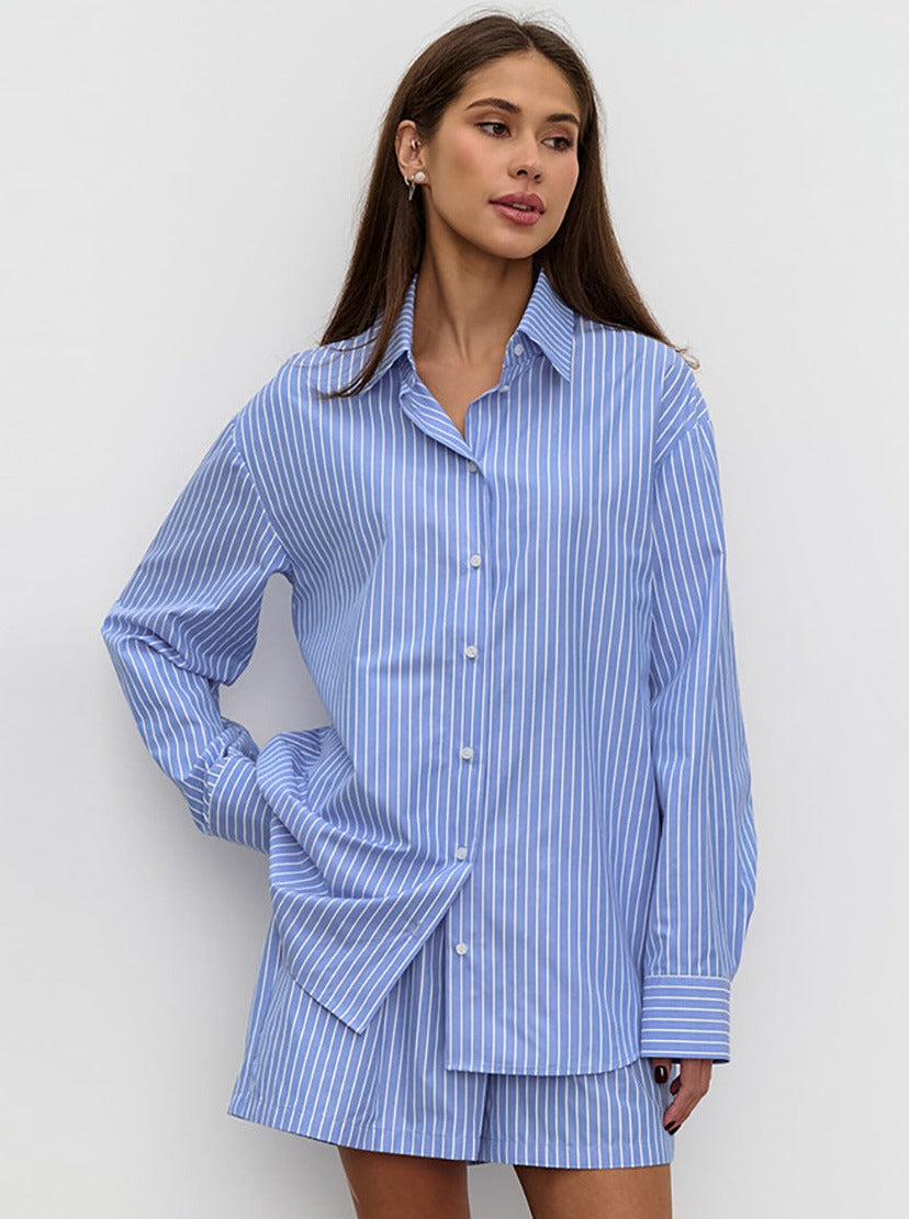 Ivyshape | Pure Cotton Temperament Stripes Women's Clothing Spring-Summer