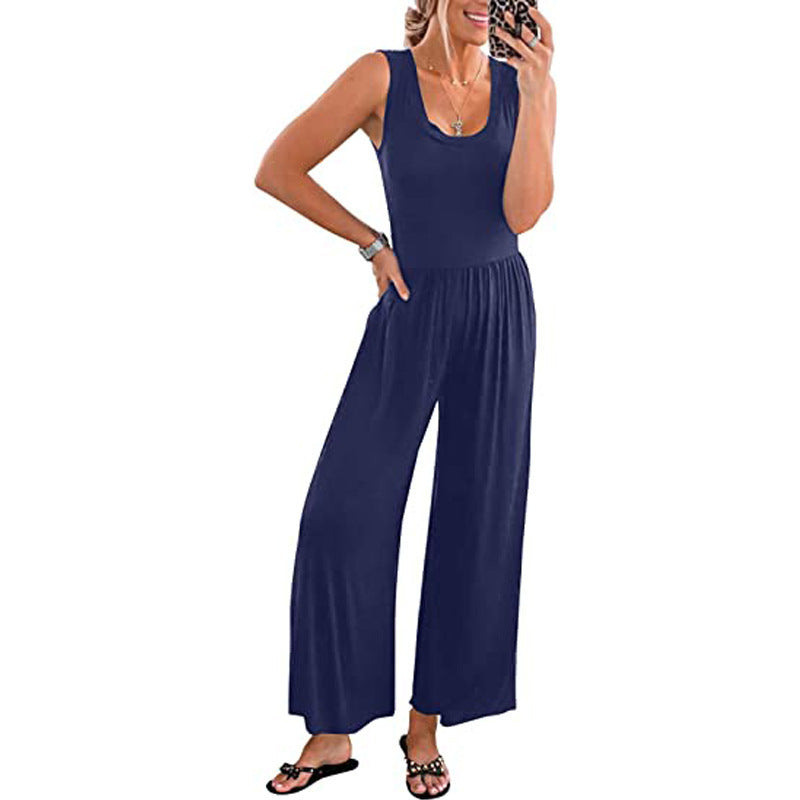 Women's Loose-Fitting Jersey Jumpsuit Ivyshape