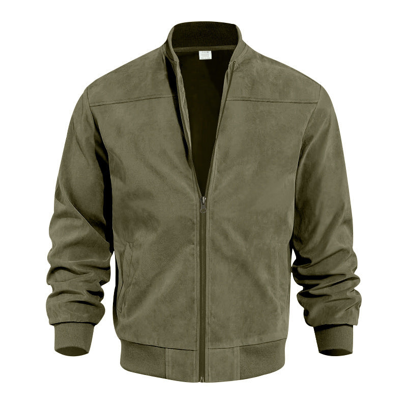 Men's flight jacket made of high-quality suede Ivyshape