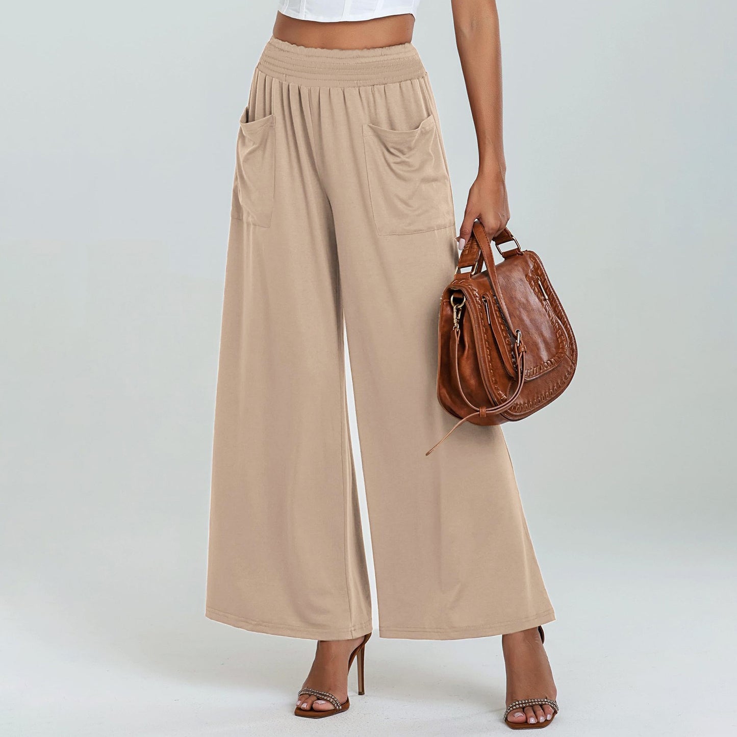 Women Wide-Leg Lounge Pants Ivyshape