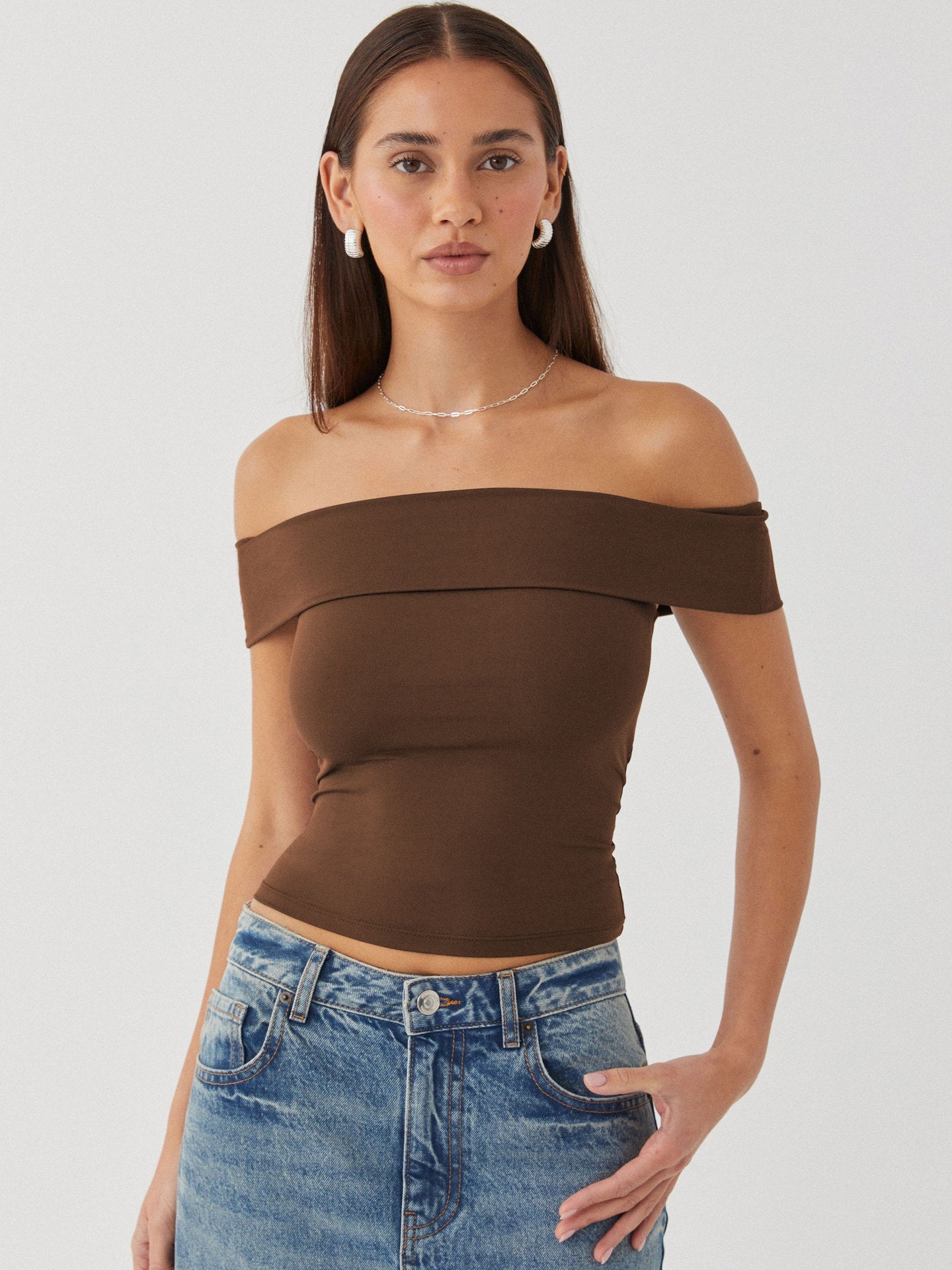 IvyShape | One-Shoulder Hot Girl Style Crop Top