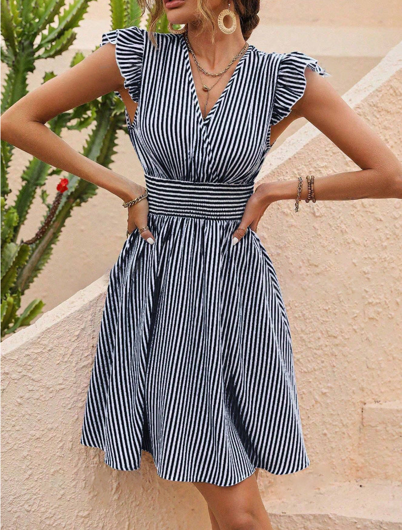 Ivyshape | Striped Chic Midi Summerdress