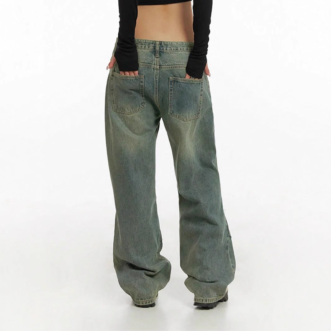 Women's Baggy Jeans with High Waistband and Wide Legs Ivyshape