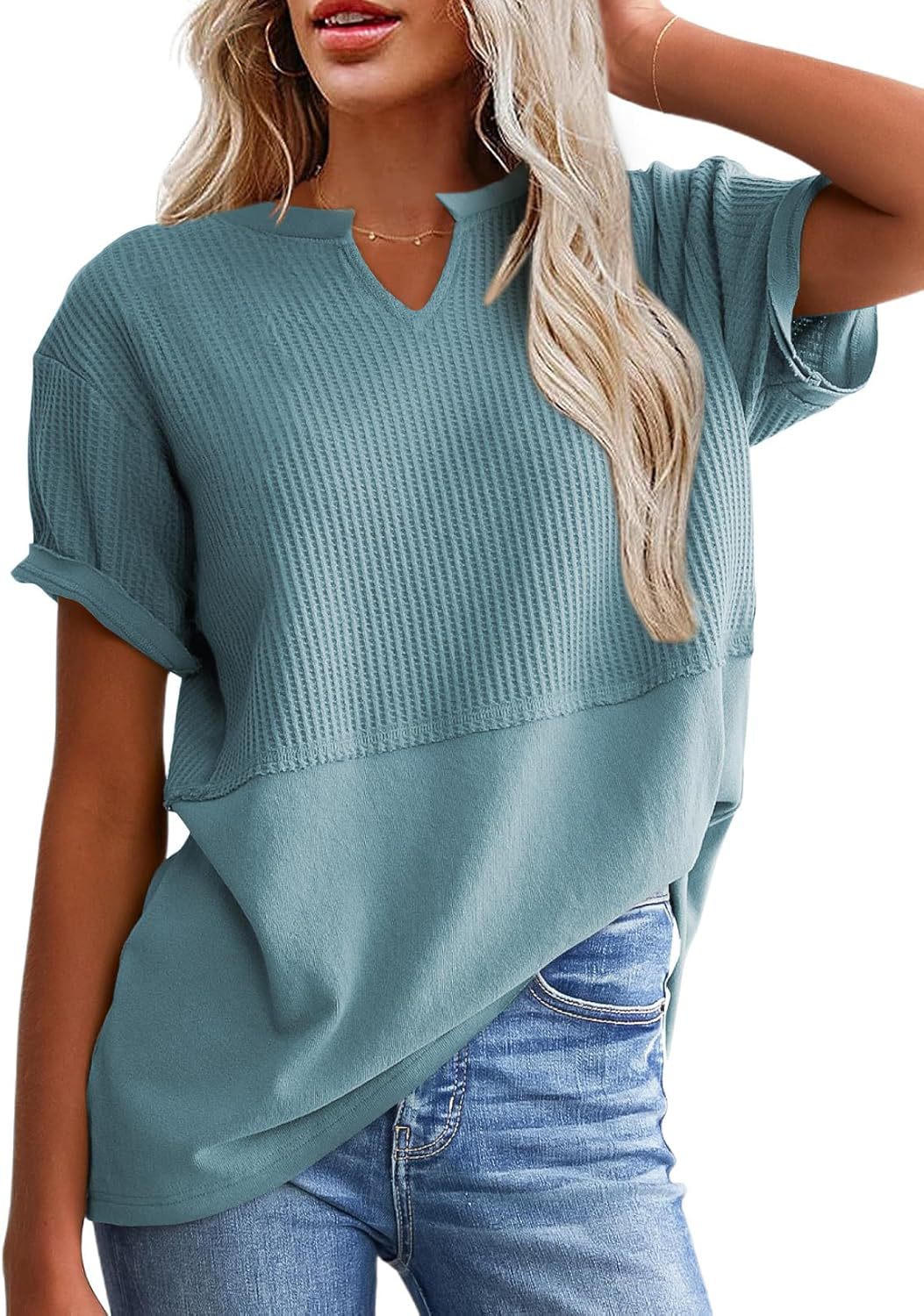 Ladies Leisure Waffle Knit Top Ivyshape