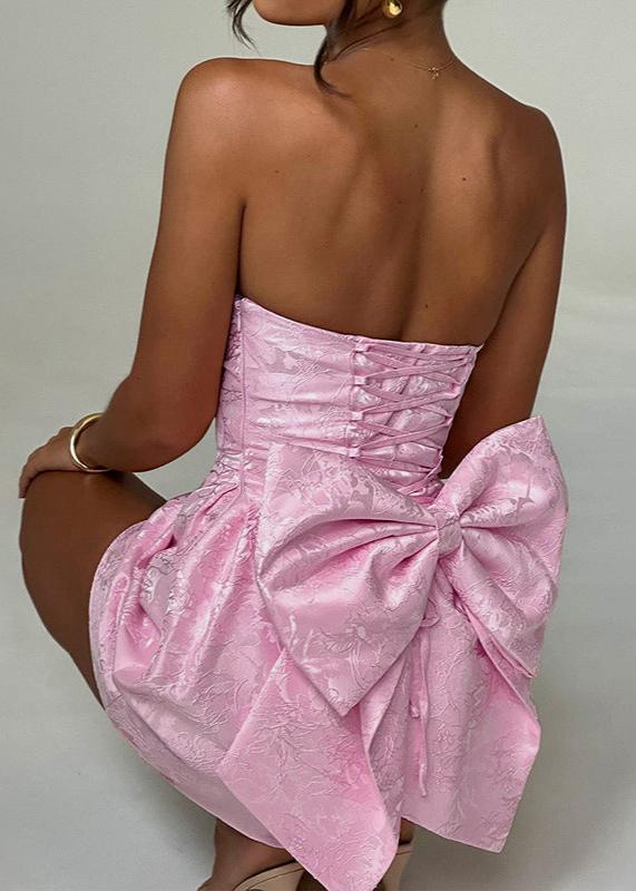 Ivyshape | Bow-Back Strapless Dress