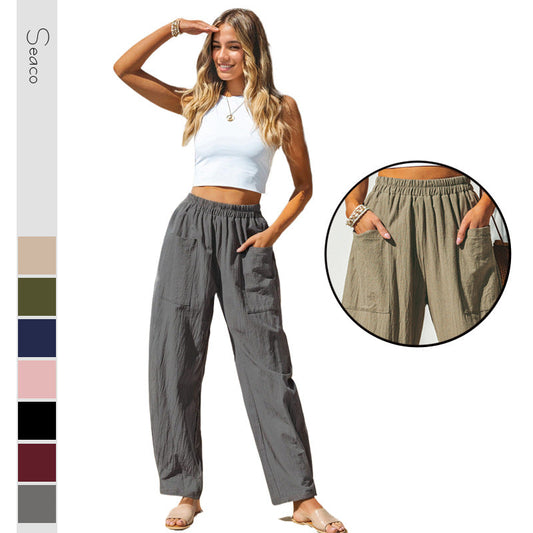 IvyShape | Casual Holiday Elastic Waist Cargo Pocket Pants