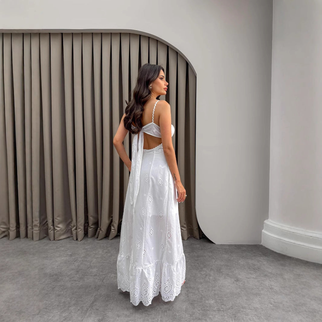 Women Embroidered Maxi Dress Ivyshape