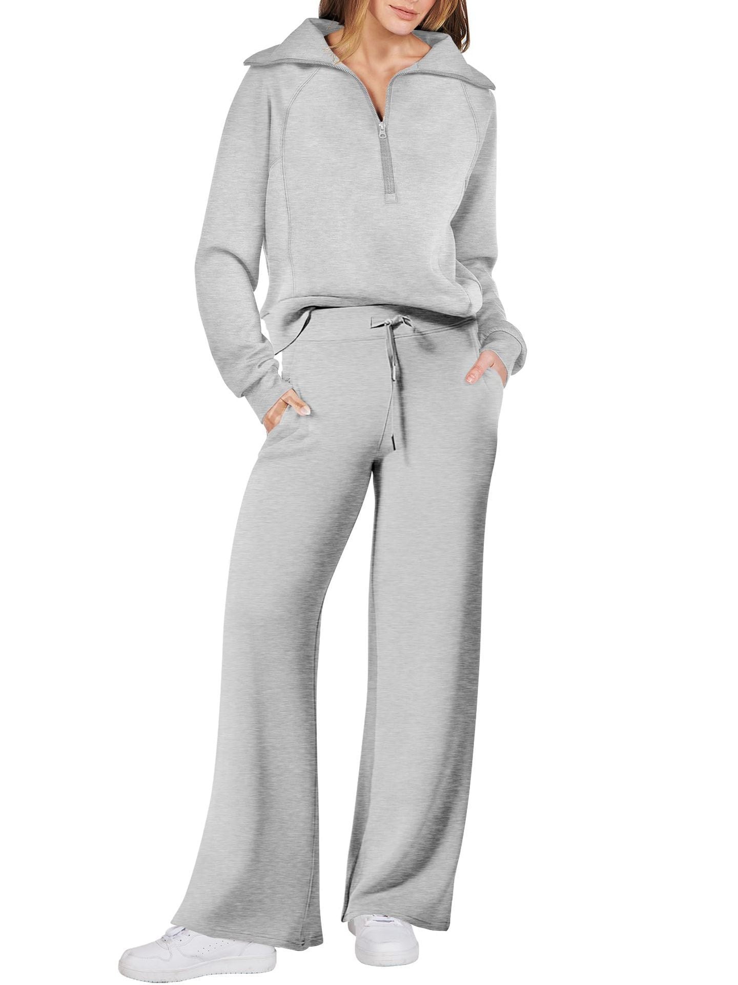 Women's leisure suit with high-quality zipper and comfortable fit Ivyshape