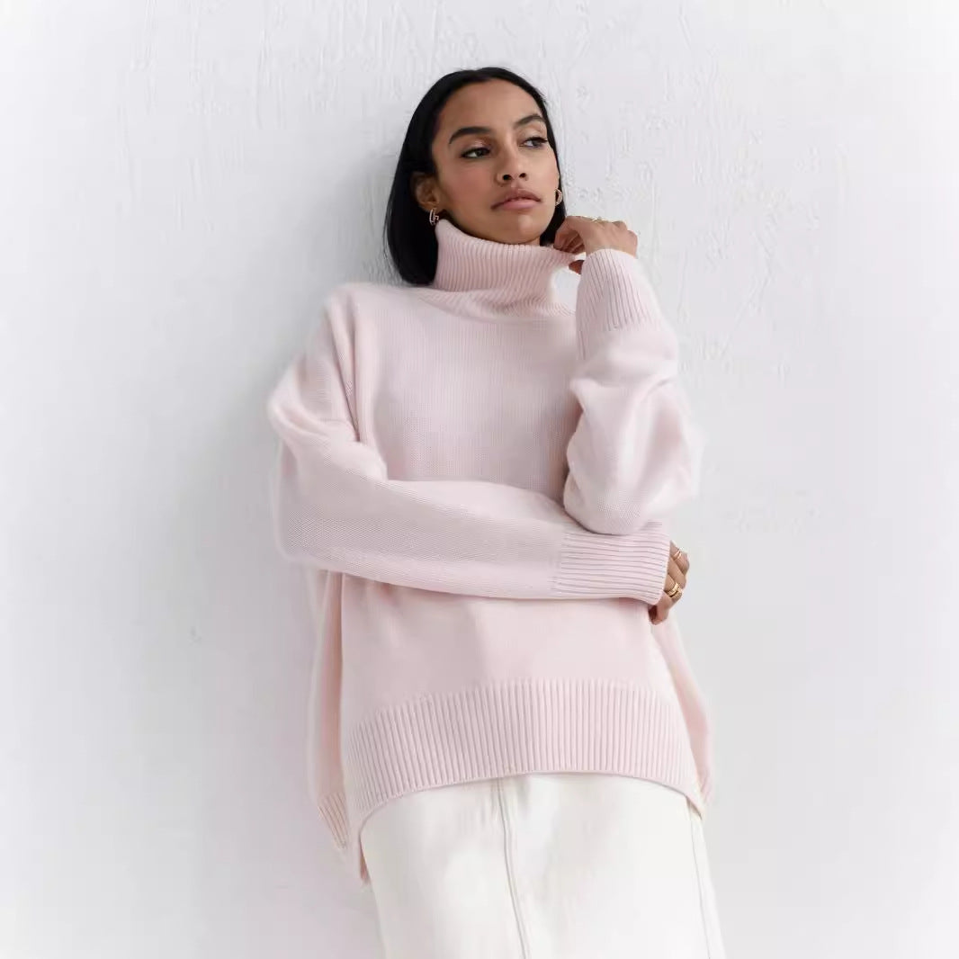 Ivyshape | Loose Turtleneck Long Sleeve Sweater