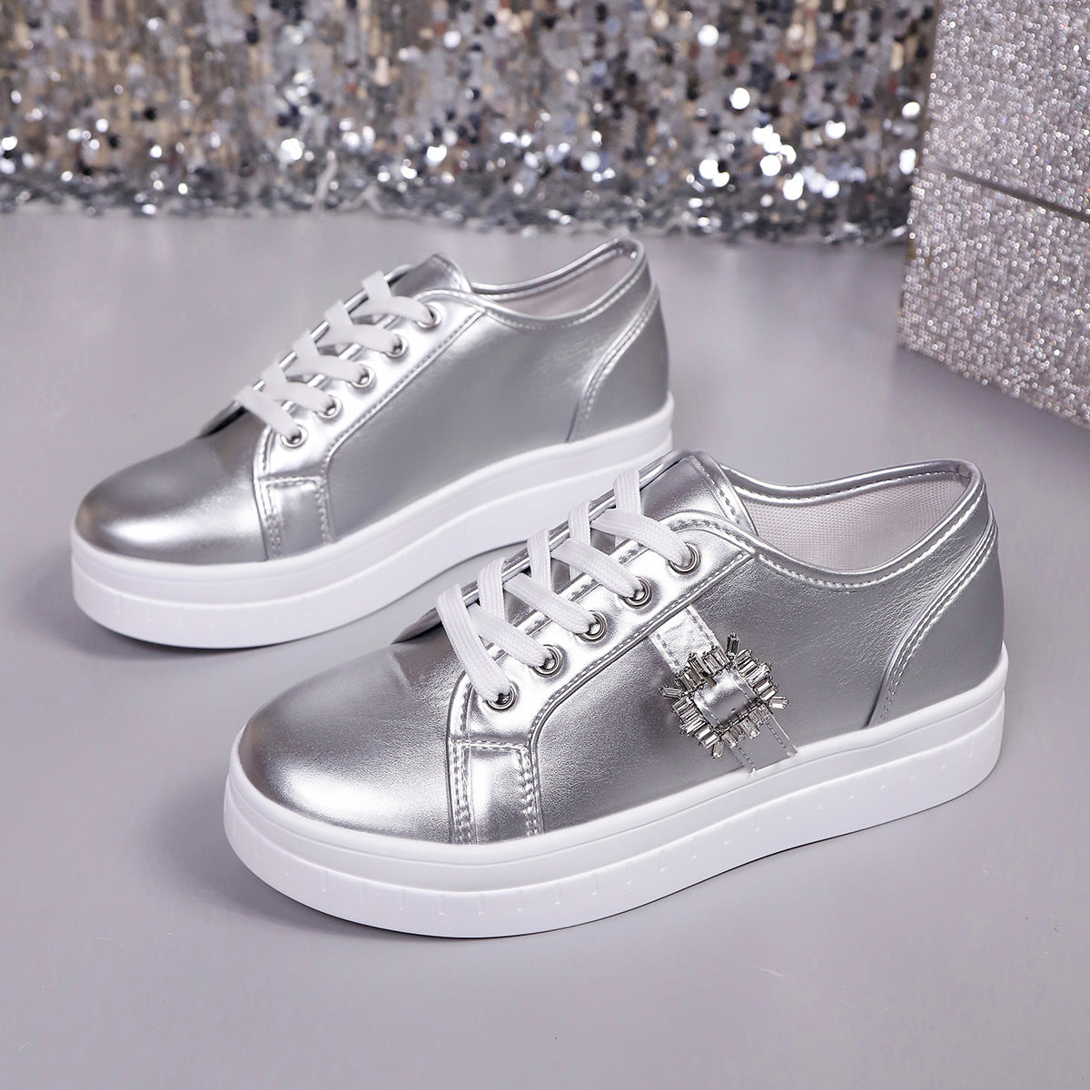 Ladies Fashion Platform Sneakers Ivyshape