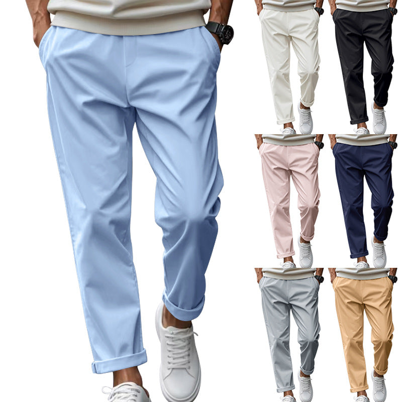 Men's elegant chinos with comfortable waistband and stylish cut Ivyshape