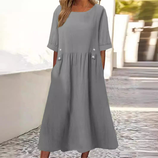 Summer Cotton-Linen Dress