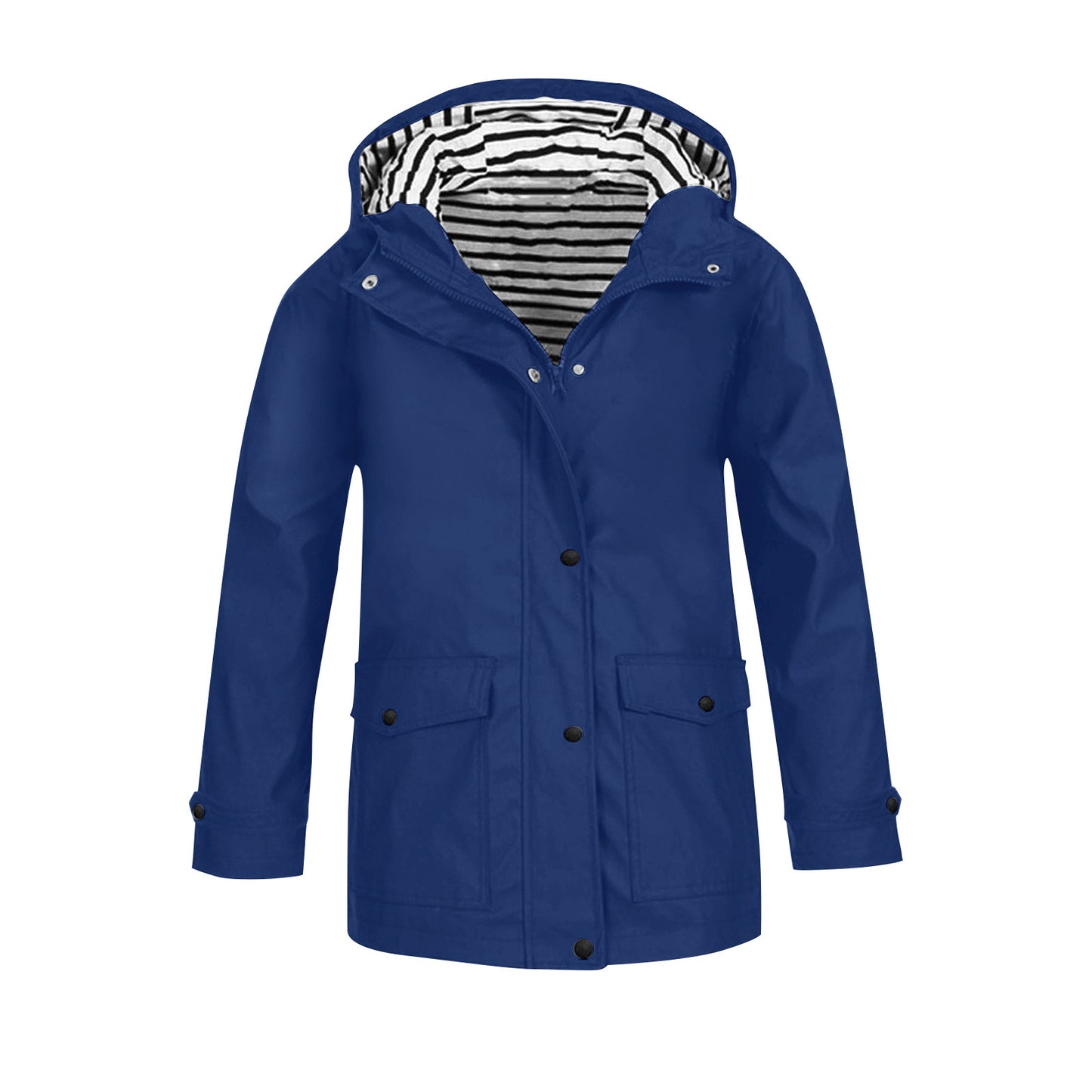 Women's jacket with practical pockets and adjustable hood collar Ivyshape