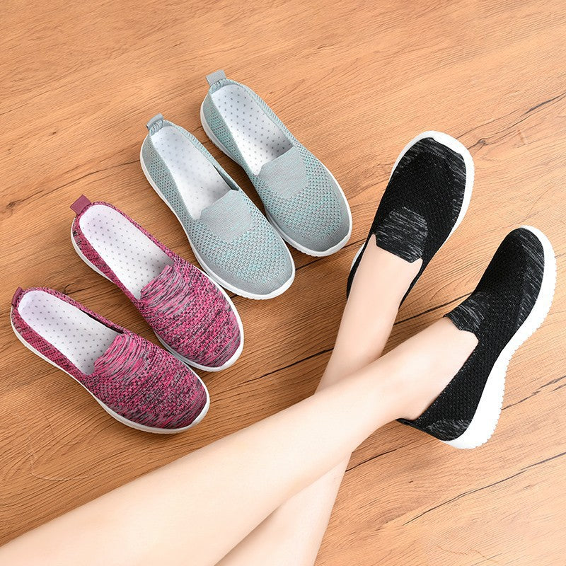 Women Slip-On Sport Sneaker with breathable upper material and slip-resistant sole Ivyshape