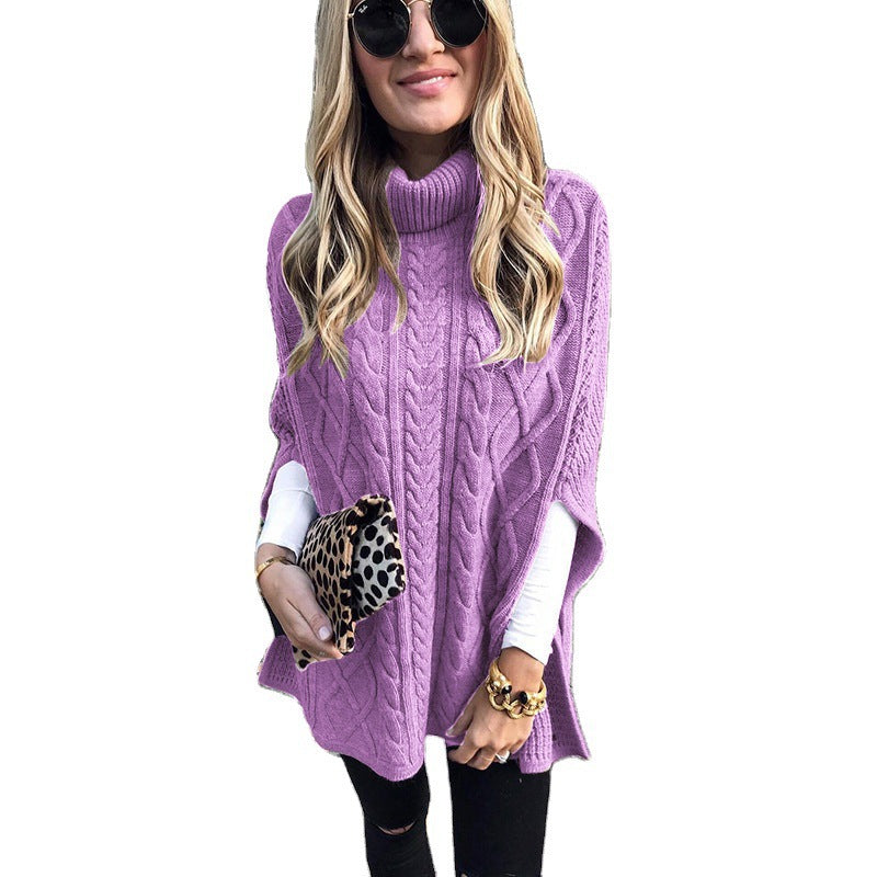 IvyShape | High Neck Street Fashion Loose Sweater