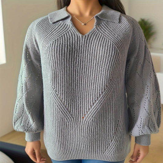 IvyShape | Round Neck Foreign Trade Knitted Sweater