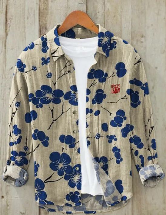 Ivyshape | Japanese Shirt Made of Linen Blend