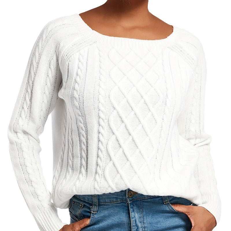 IvyShape | Stylish New Twisted Knit Pullover Sweater