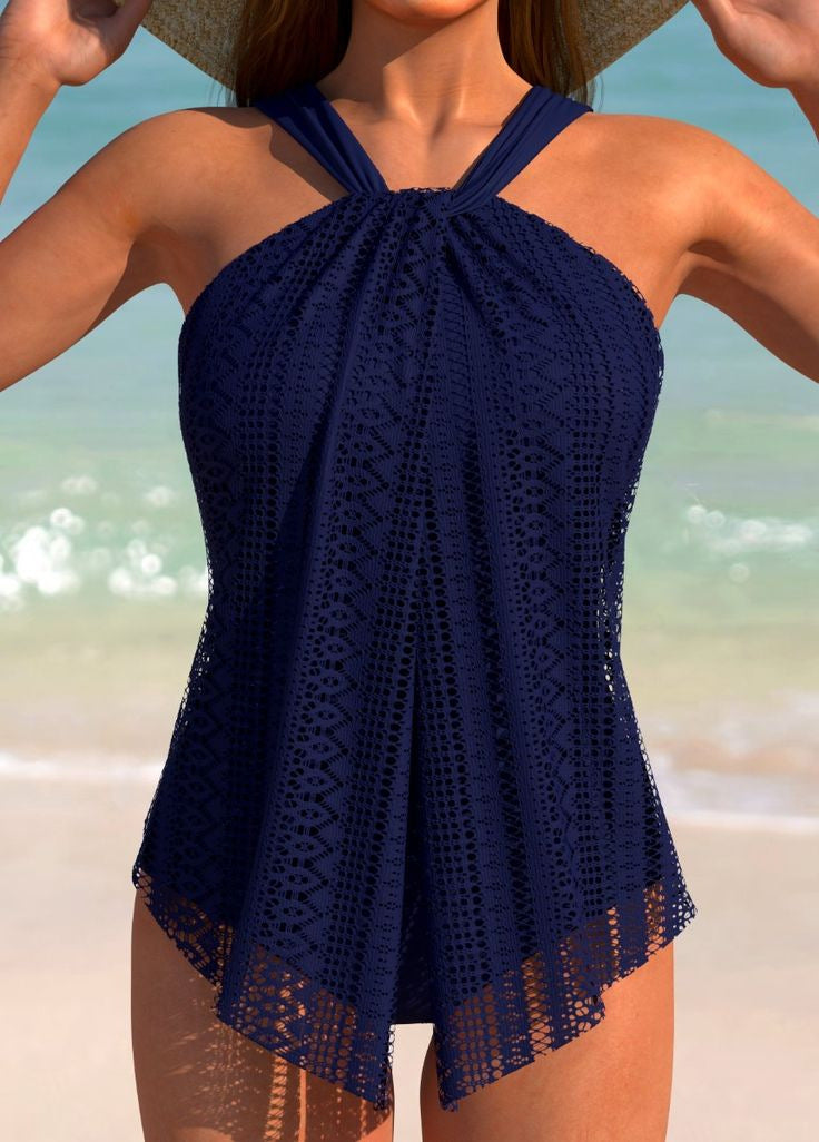 Ladies Tankini top with fashionable color gradient Ivyshape