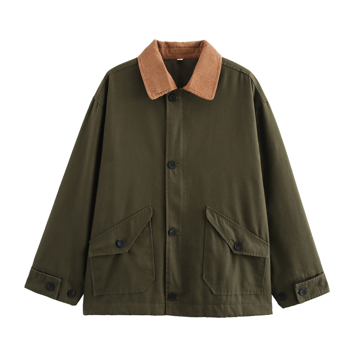 IvyShape | Split Button Color Block Jacket