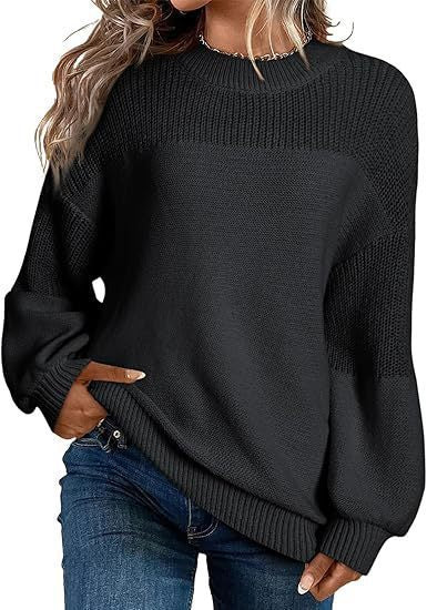 IvyShape | Comfortable Round Neck Long Sleeve Knitted Top