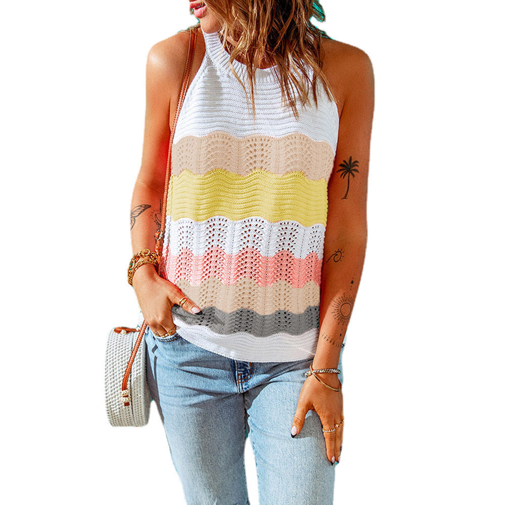 Ladies loosely cut crochet top Ivyshape