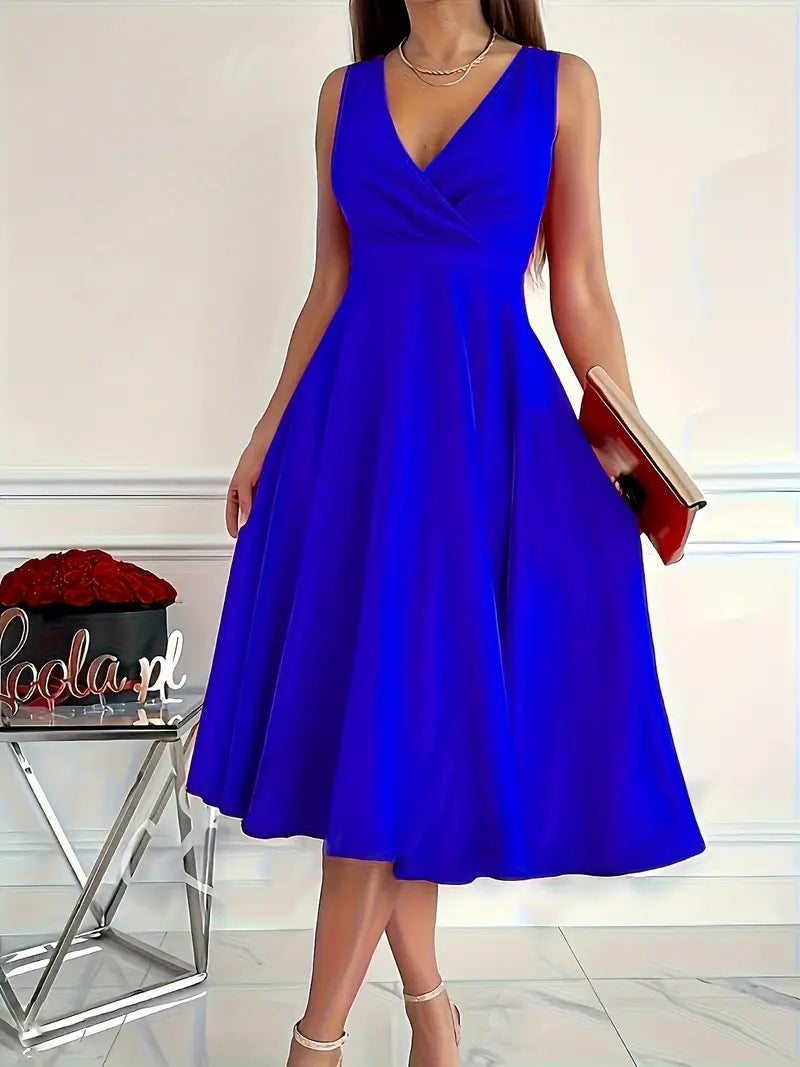 Women Elegantly Draped A-Line Dress Ivyshape