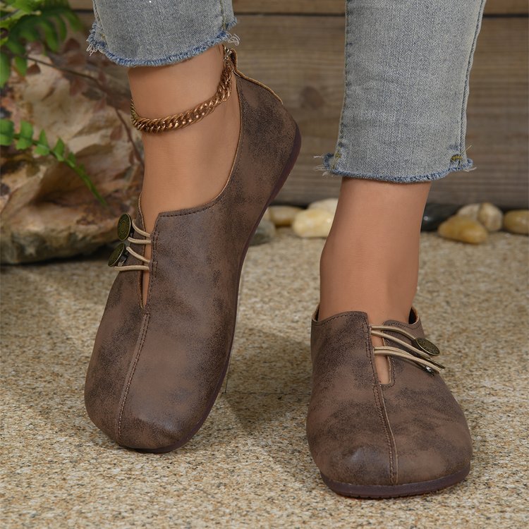 Ladies' ballerina shoes with innovative lace-up design and slip-resistant sole Ivyshape