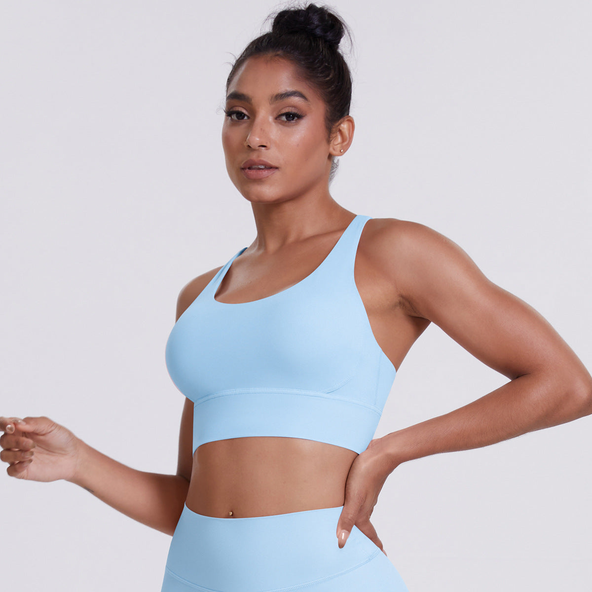 Ladies Sports Bra with Innovative Cross-Back Design and Breathable Properties Ivyshape