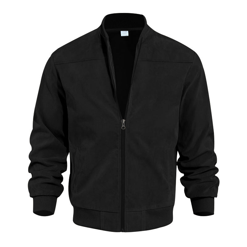 Men's flight jacket made of high-quality suede Ivyshape