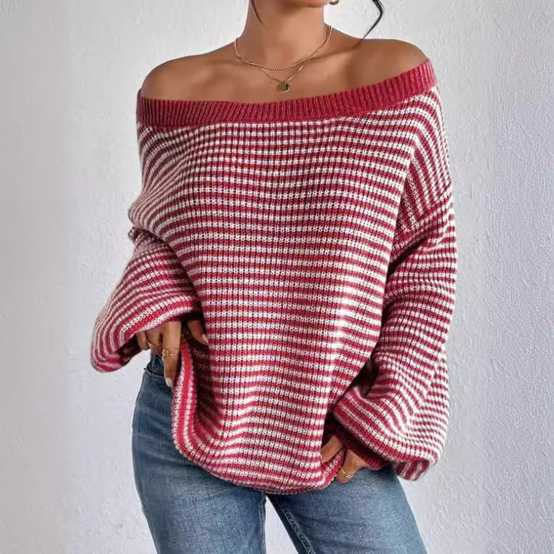 IvyShape | One-Shoulder Knitted Pullover Top