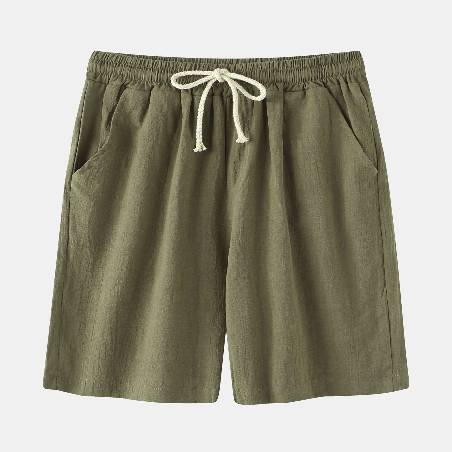 Men's fabric shorts with elastic waistband and side pockets Ivyshape