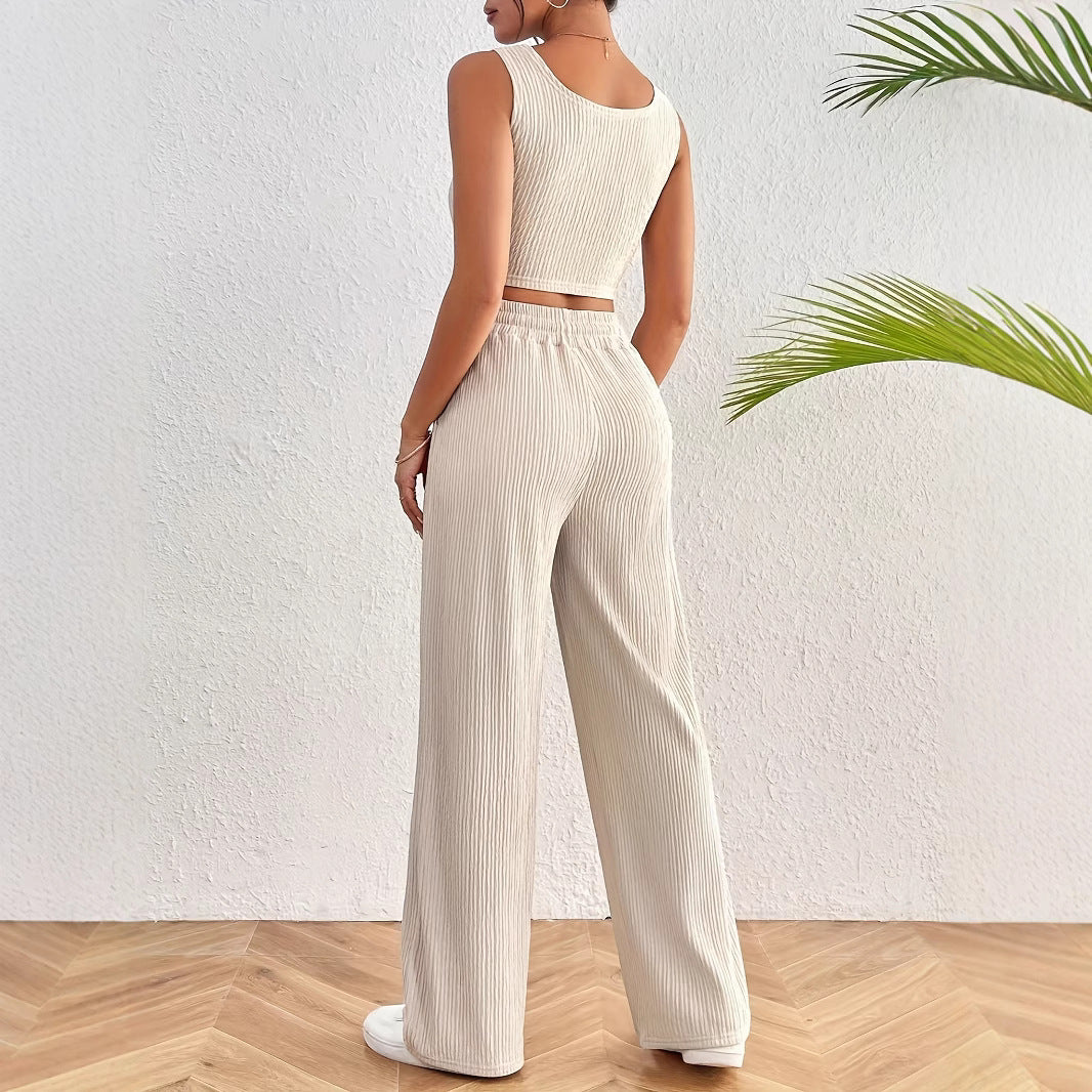 Damen gemütliches Ripp-Set mit weitem Schnitt Ivyshape