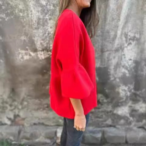 Ladies Stylish Cardigan with Wide Sleeve Ivyshape