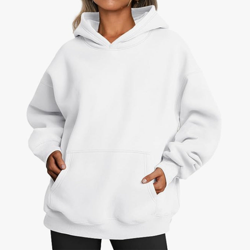 Women's Plus Size Hoodie with Practical Pockets and Casual Cut Ivyshape