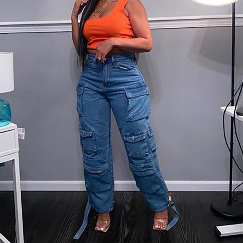 Women's cargo pants with practical side pockets and casual fit Ivyshape