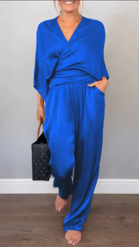 Ladies elegant and comfortable jumpsuit set Ivyshape