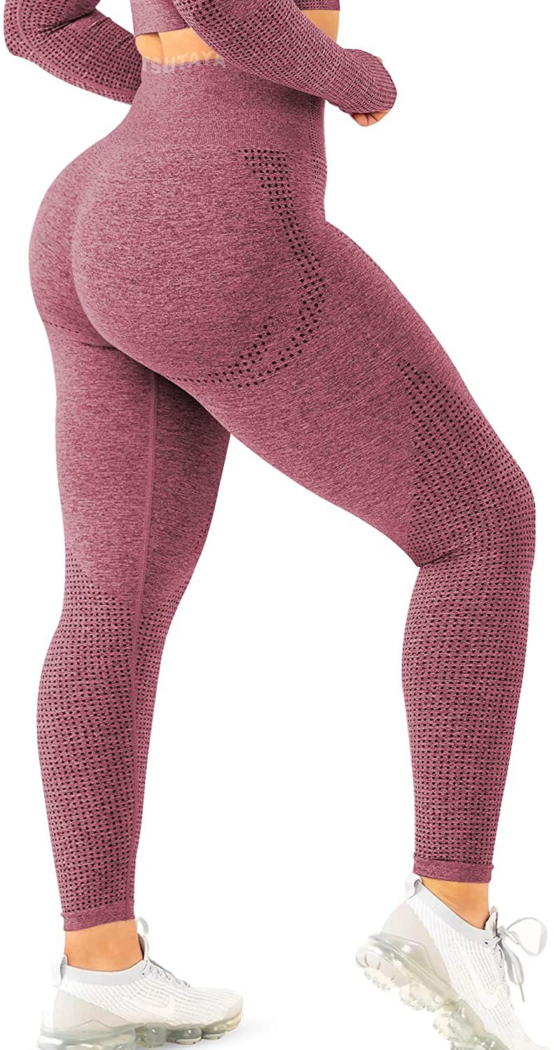 Ladies High Performance Fitness Leggings with Structured Surface Ivyshape